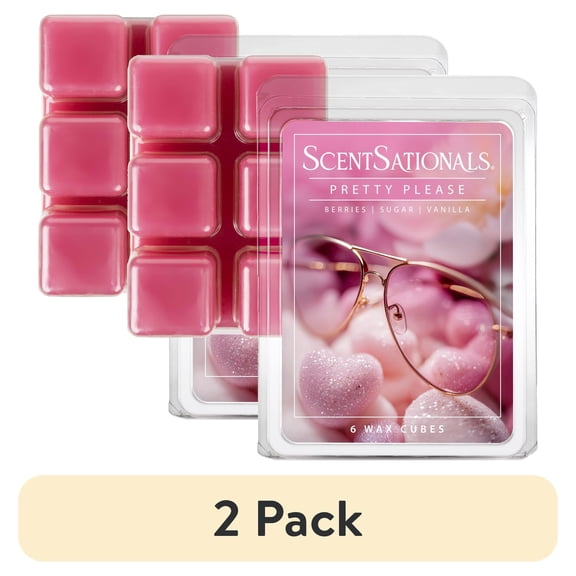(2 pack) Pretty Please Scented Wax Melts, ScentSationals, 2.5 oz