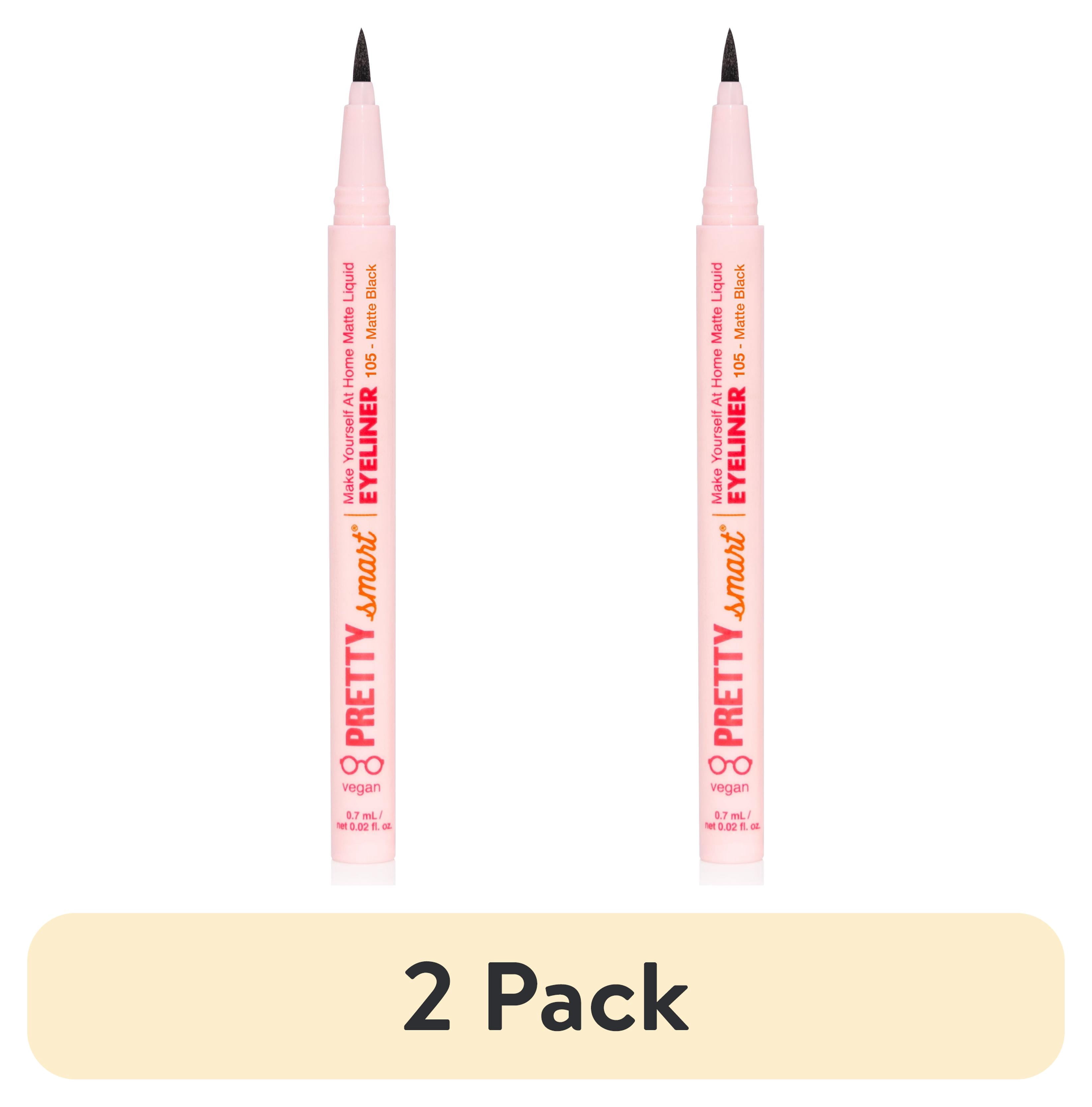 (2 pack) Pretty Smart Make Yourself at Home Matte Liquid Eyeliner, Matte Black, 0.02 fl oz.