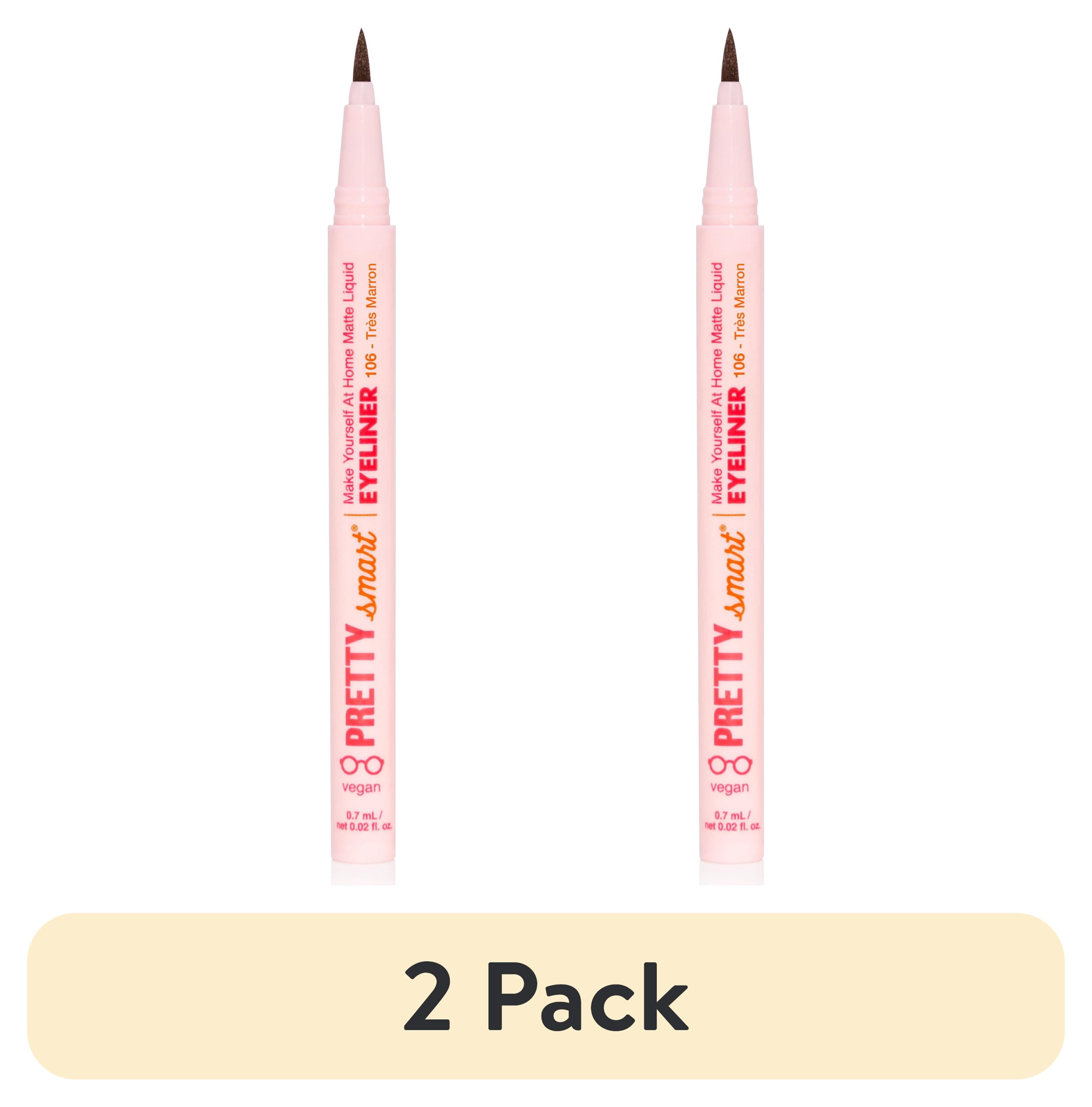 (2 pack) Pretty Smart Make Yourself at Home Matte Liquid Eyeliner, Très Marron, 0.02 fl oz.