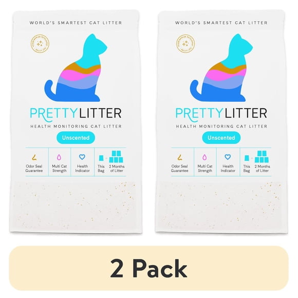 (2 pack) PrettyLitter Cat Litter - 8 lb Health Monitoring Cat Litter