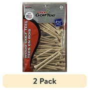 (2 pack) PrideSports 3.25” Natural Hardwood Golf Tees – Durable Wood Tees for Oversized Drivers, 45 Count