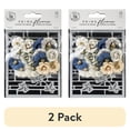 thumbnail image 1 of (2 pack) Prima Marketing Georgia Blues Mulberry Paper Flowers 15/Pkg-Wilcox W/Stencil, 1 of 2