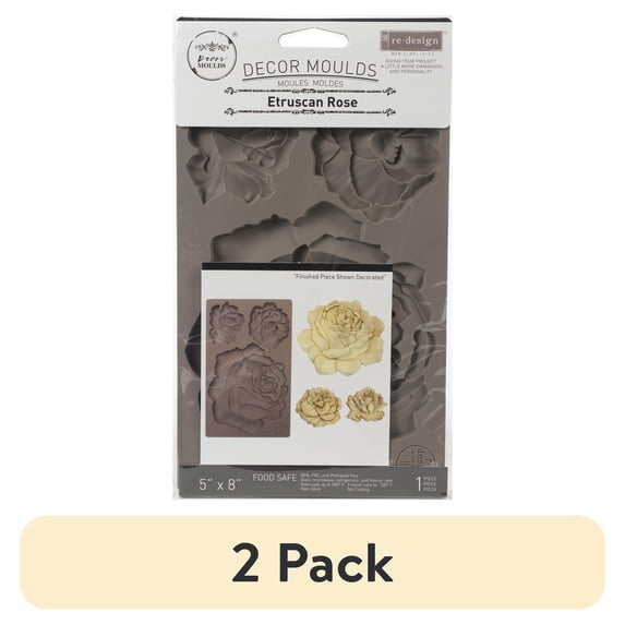(2 pack) Prima Marketing Re-Design Mould 5"X8"X8mm-Etruscan Rose