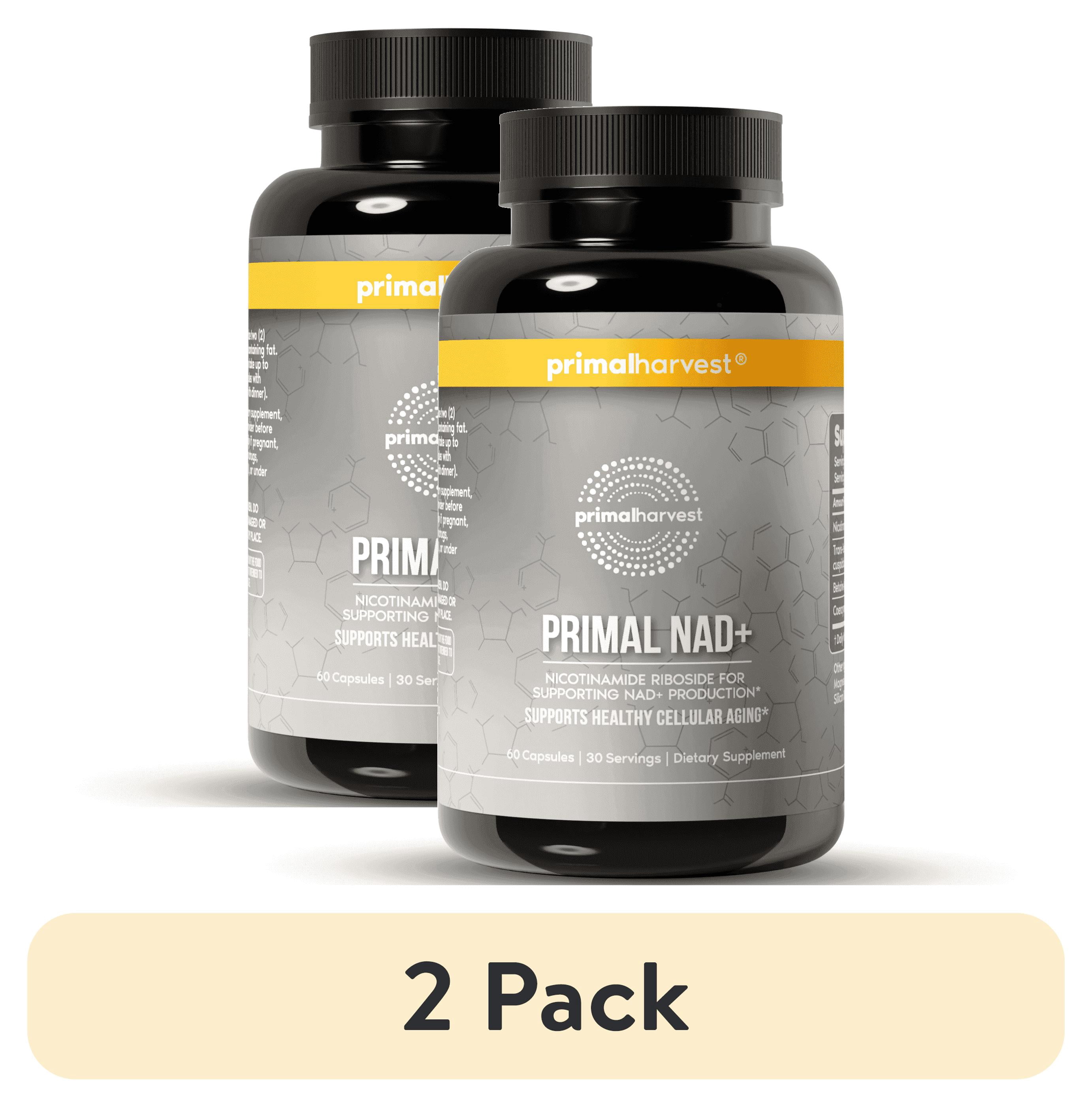 Primal Harvest NAD+ Supplement with Nicotinamide Riboside, Trans-Resveratrol, Betaine, CoQ10