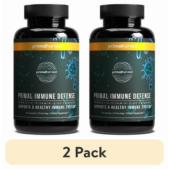 (2 pack) Primal Harvest Primal Immune Defense 2 Pack: 120 Capsules