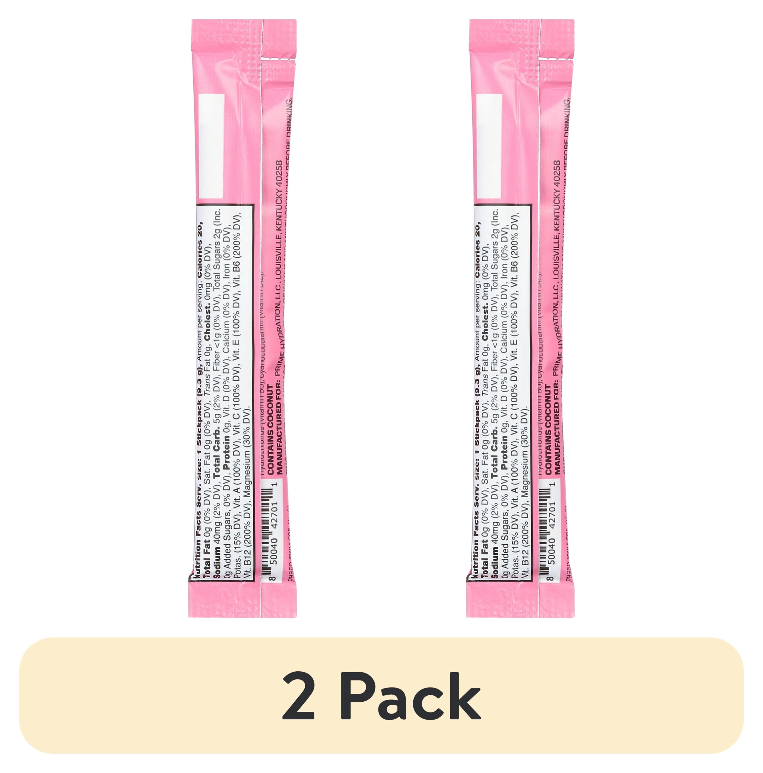 (2 pack) Prime Hydration Sticks, Strawberry Watermelon, 6 Count, Electrolytes, Zero Sugar