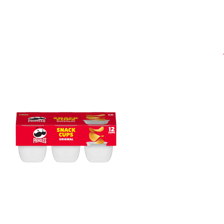 2 pack - Pringles Snack Cups Original Potato Crisps Chips, Lunch Snacks, 12 Count