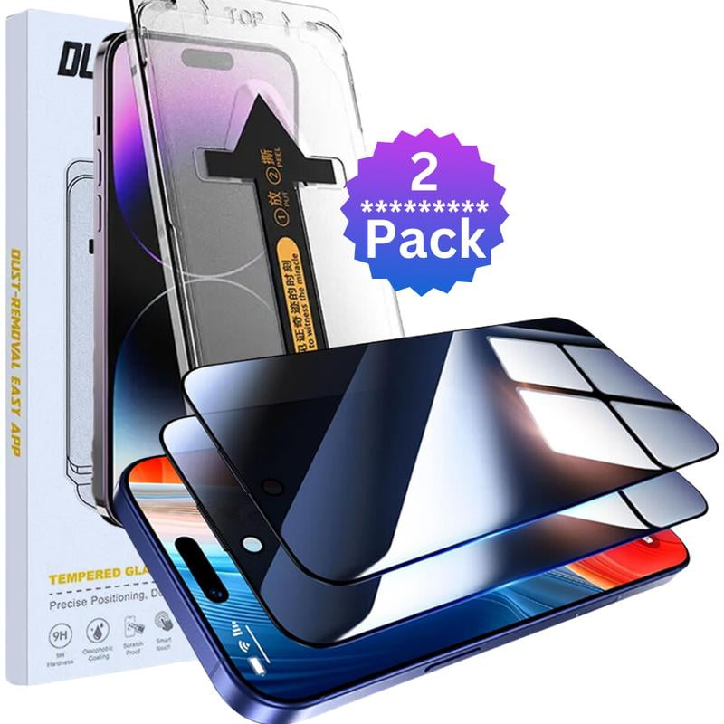 2 pack Privacy Screen Protector for iphone,Antispy Tempered Glass