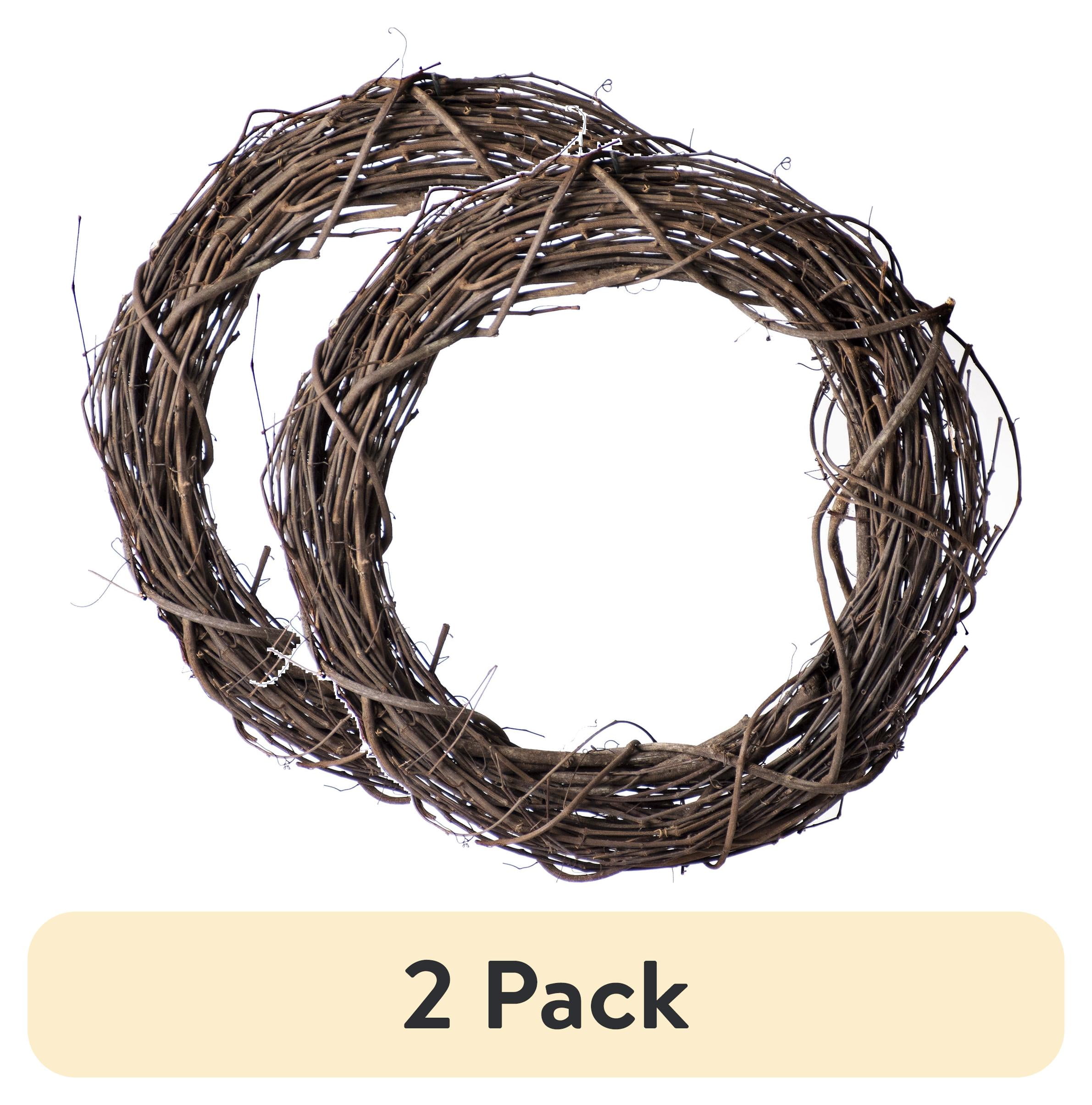 (2 pack) ProFlora Grapevine Brown Wreath 12"