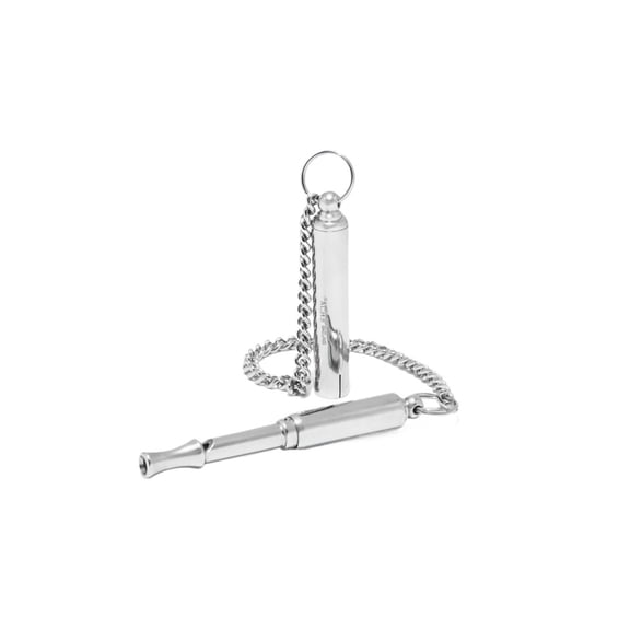 2-pack Professional Silent Dog Whistle Silver Nickel Plated