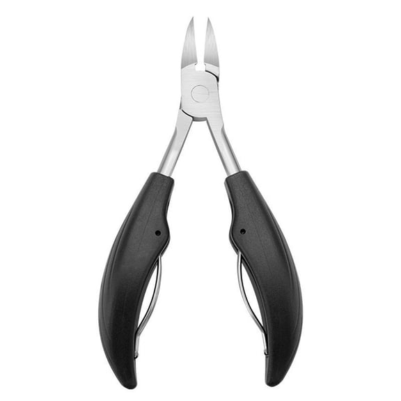 2 pack Professional Toenail Clippers - Heavy Duty Toe Nail Clippers for Thick Toenails & Ingrown Nails | Long Handle Nails Clipper for Seniors with Comfort Grip & Ultra Sharp Blade - Black