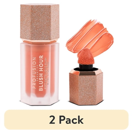 (2 pack) Profusion Cosmetics Blush Hour Liquid Blush, Soft Matte Finish with Long Wearing Buildable Pigment & Radiant Glow, Vegan & Cruelty-Free, Mai Tai, 0.2 fl oz