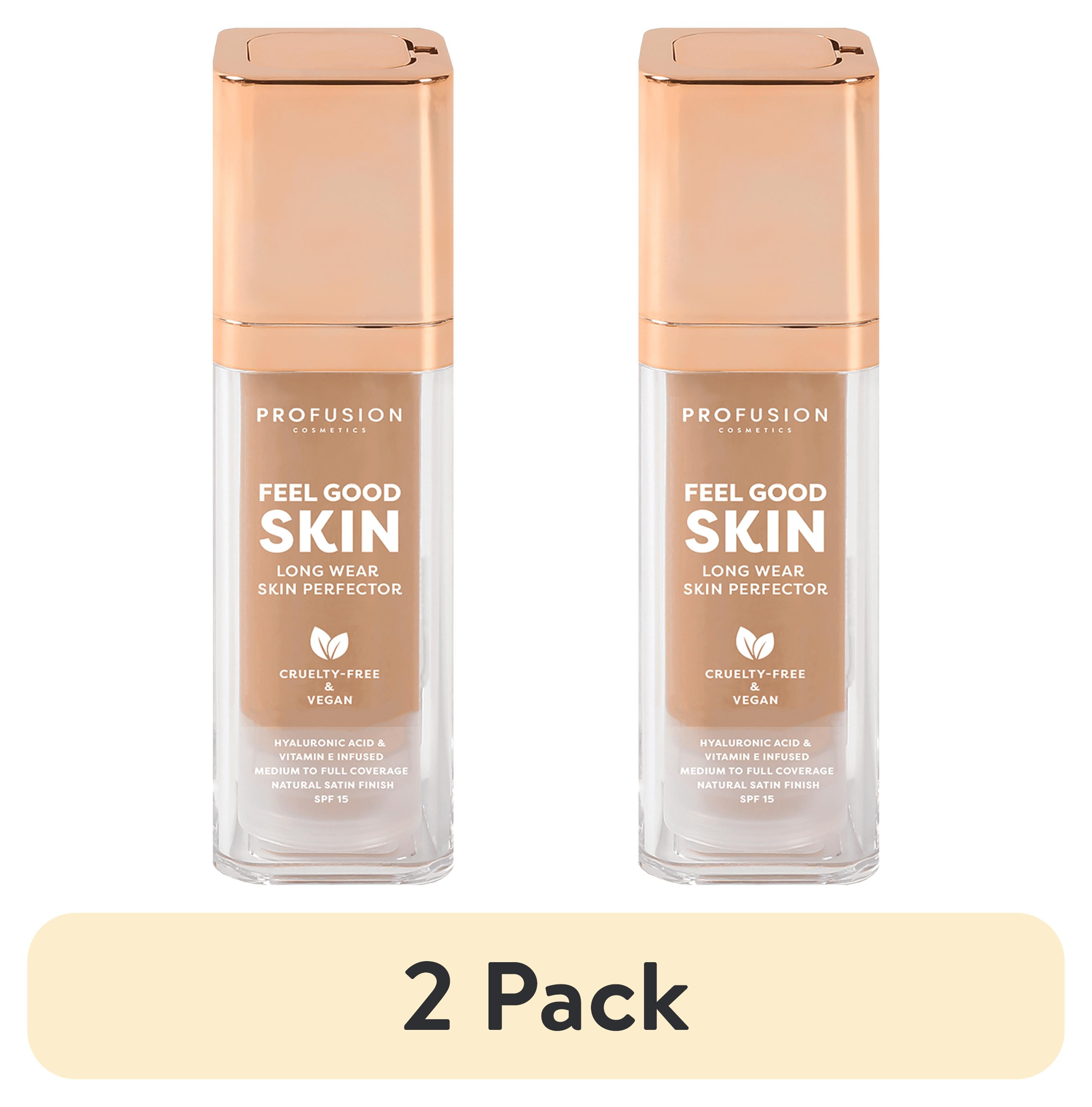 (2 pack) Profusion Cosmetics Feel Good Skin Long Wearing Skin Perfector Foundation Light 200