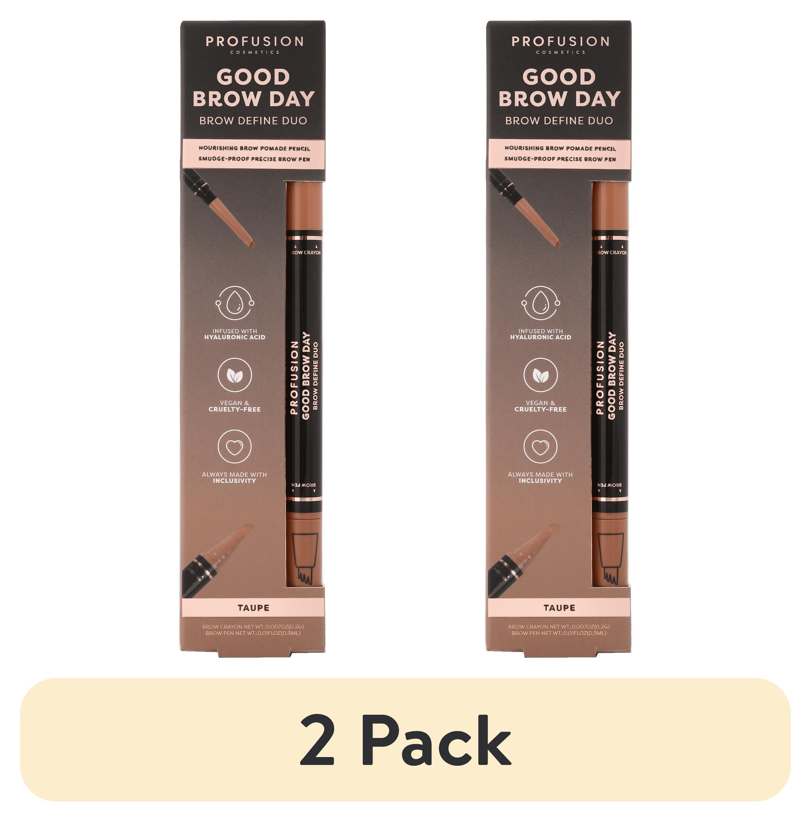 (2 pack) Profusion Cosmetics Good Brow Day - Brow Define Duo - Taupe ...