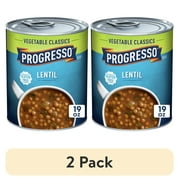 (2 pack) Progresso Lentil Soup, Vegetable Classics Canned Soup, Gluten Free, 19 oz