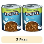 (2 pack) Progresso Lentil Soup, Vegetable Classics Canned Soup, Gluten Free, 19 oz
