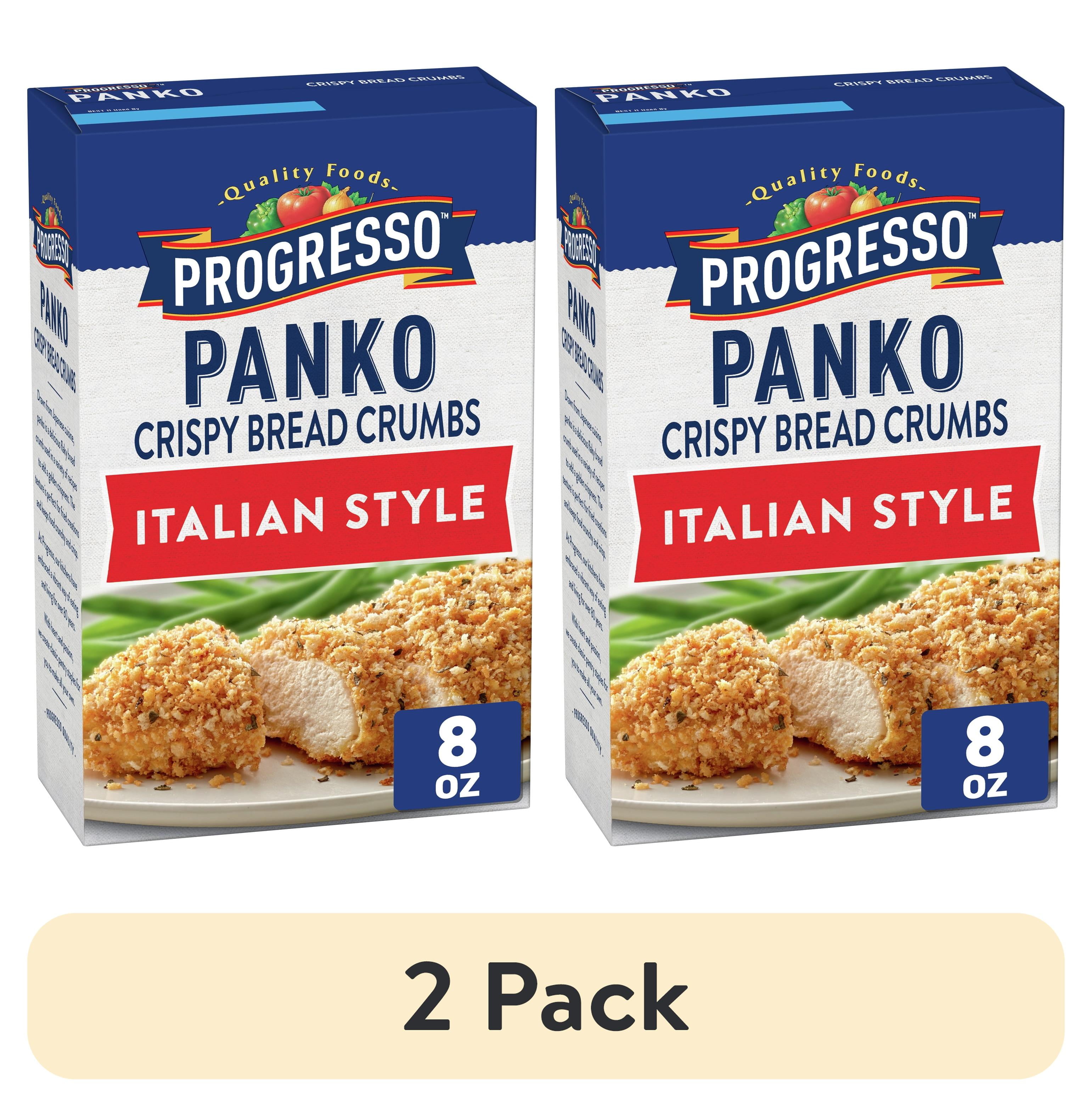 (2 pack) Progresso Panko Crispy Bread Crumbs, Italian Style, Cooking Ingredient, 8 oz