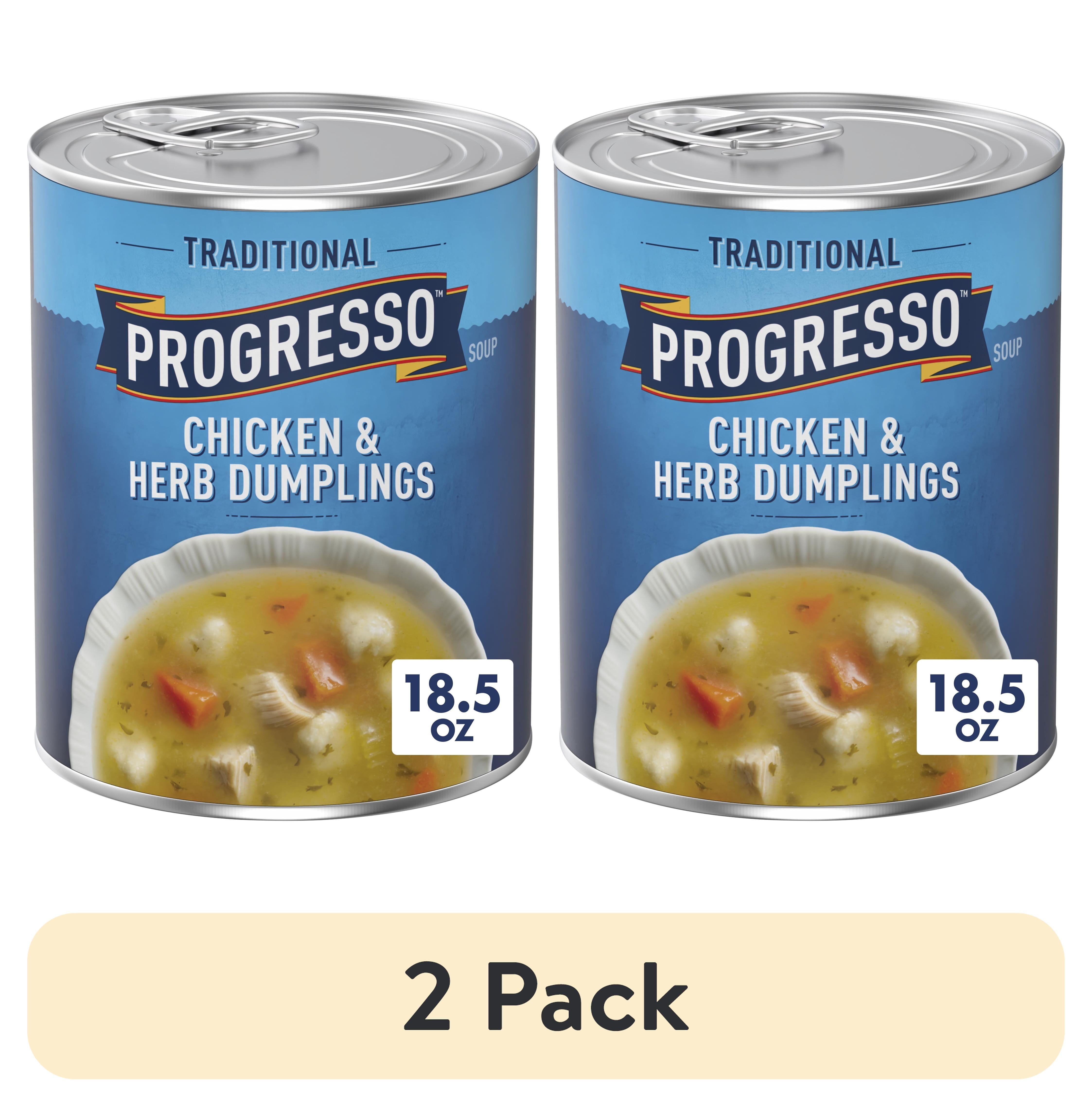 (2 pack) Progresso Traditional, Chicken and Herb Dumplings Canned Soup, 18.5 oz