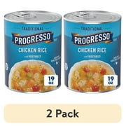 (2 pack) Progresso Traditional, Chicken Rice with Vegetables Canned Soup, 19 oz.