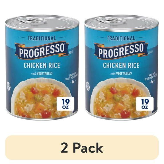 (2 pack) Progresso Traditional, Chicken Rice with Vegetables Canned Soup, 19 oz.