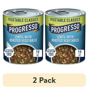 (2 pack) Progresso Vegetable Classics, Lentil With Roasted Vegetables Canned Soup, Gluten Free, 19 oz.