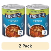 (2 pack) Progresso Vegetable Soup, Vegetable Classics Canned Soup, 19 oz