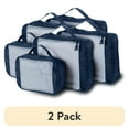 thumbnail image 1 of (2 pack) Protege 3-Piece Durable Packing Cubes Set with Mesh, Blue, 1 of 18
