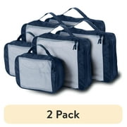 (2 pack) Protege 3-Piece Durable Packing Cubes Set with Mesh, Blue