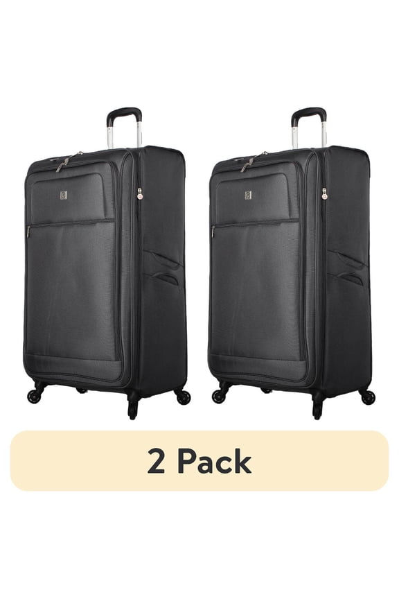 (2 pack) Protege Arendale 32" Soft Side Expandable Rolling Spinner Luggage, Gray