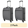 thumbnail image 1 of (2 pack) Protege Gravity Free 20" Softside Upright Carry-On Luggage, Gray, 1 of 11