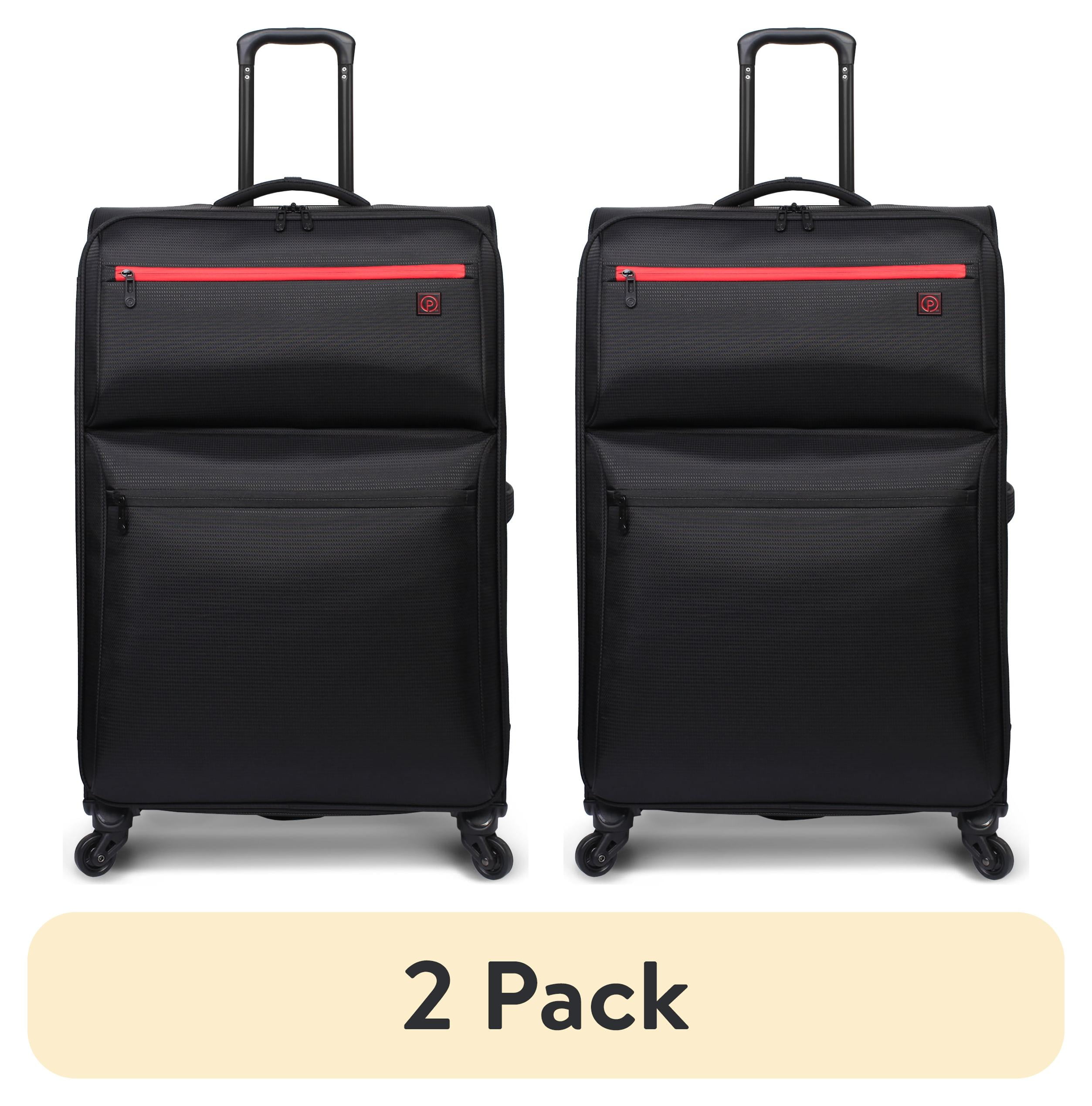 (2 pack) Protege Trulite 30" Softside Upright Luggage, Black