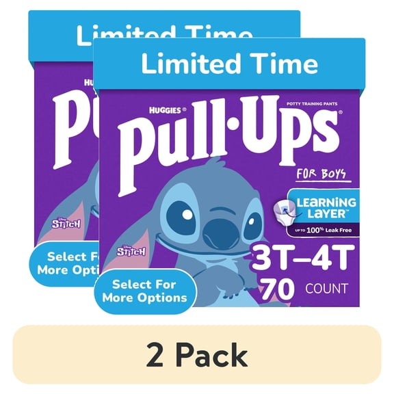 (2 pack) Pull-Ups Boys Potty Training Pants Disney Special Edition, 3T-4T, 70 Count
