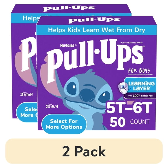 (2 pack) Pull-Ups Boys Potty Training Pants Disney Special Edition, 5T-6T, 50 Count
