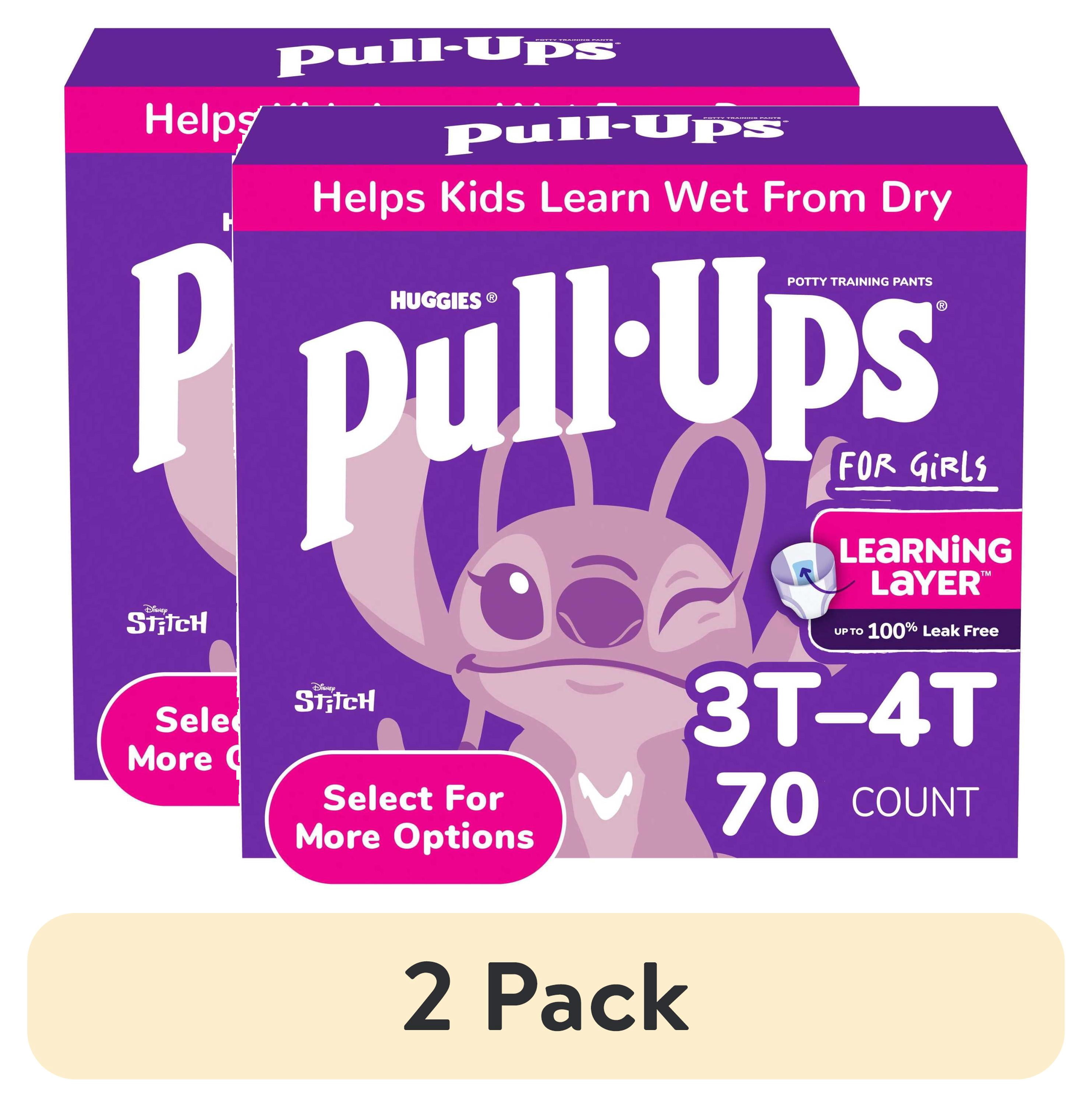 (2 pack) Pull-Ups Girls Potty Training Pants Disney Special Edition, 3T-4T, 70 Count