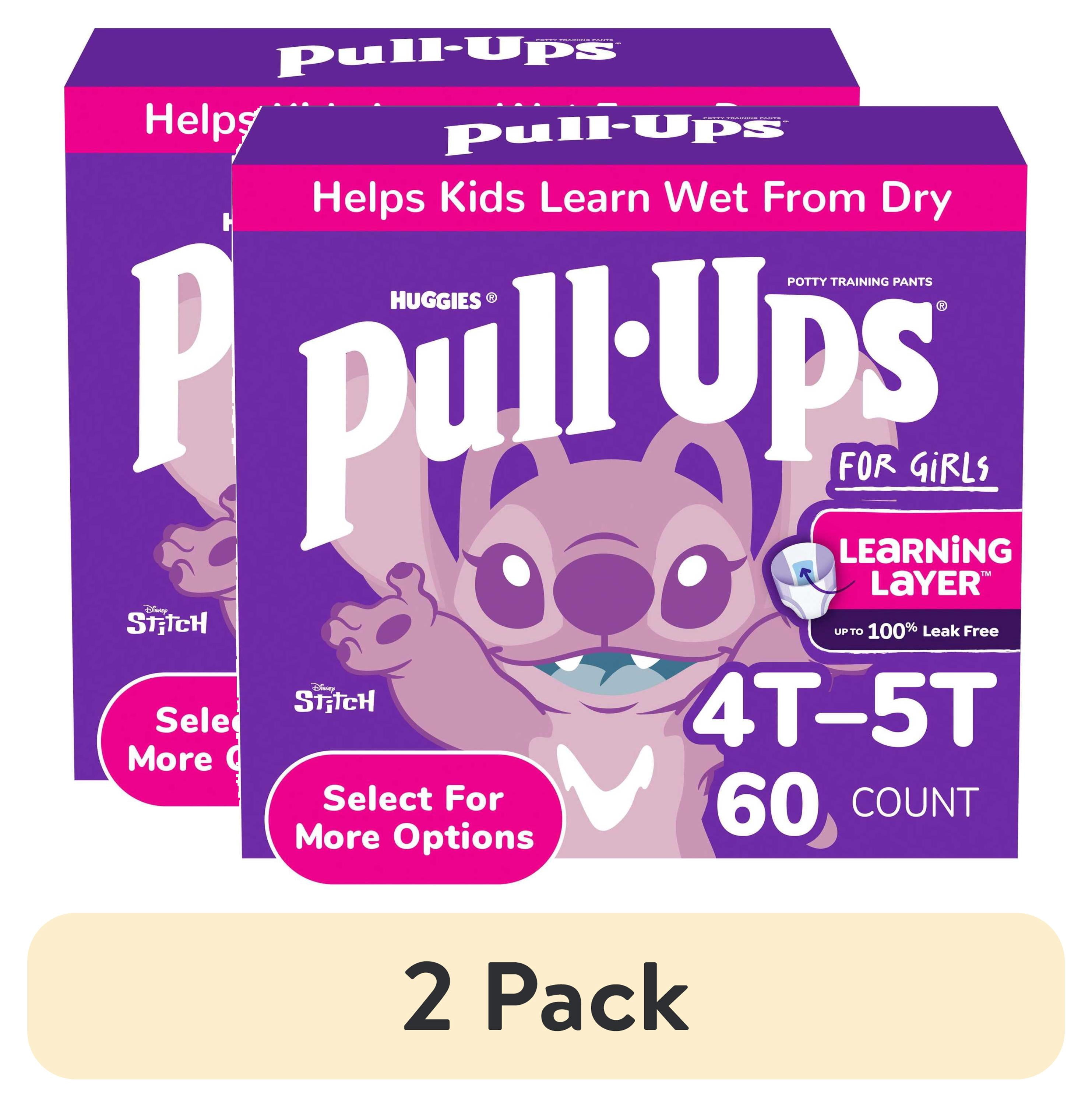 (2 pack) Pull-Ups Girls Potty Training Pants Disney Special Edition, 4T-5T, 60 Count