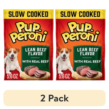 (2 pack) Pup Peroni Lean Beef Flavor Dog Treats, 5.6 oz Bag