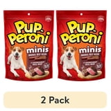(2 pack) Pup Peroni Minis Original Beef Recipe Dog Treats, 5.6 oz Bag ...