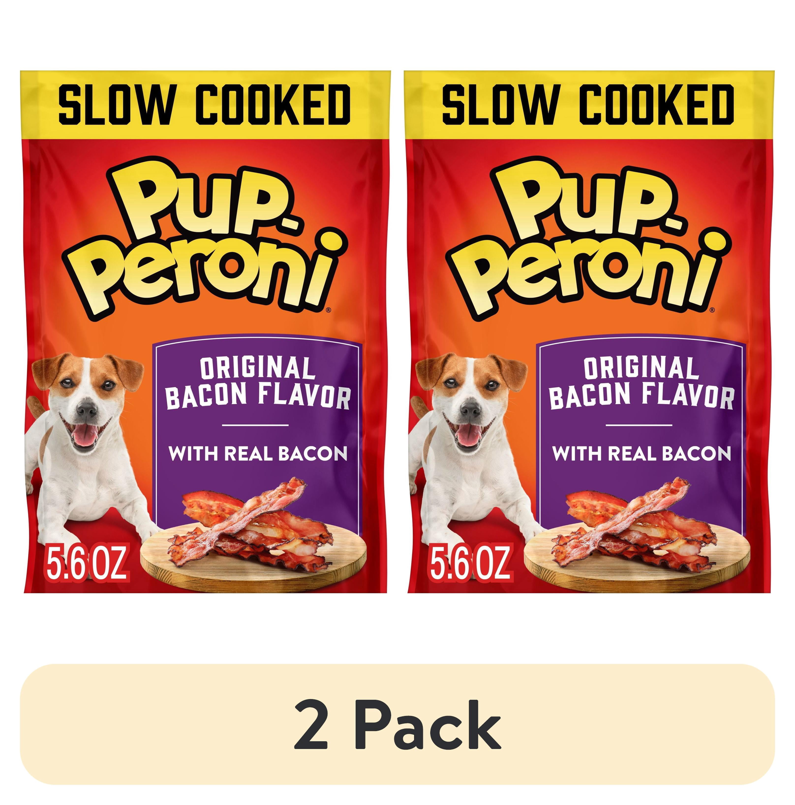 (2 pack) Pup Peroni Original Bacon Flavor Dog Treats, 5.6 oz Bag