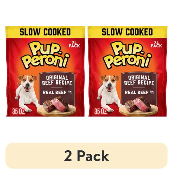 (2 pack) Pup Peroni Original Beef Recipe Dog Treats, 35 oz Bag