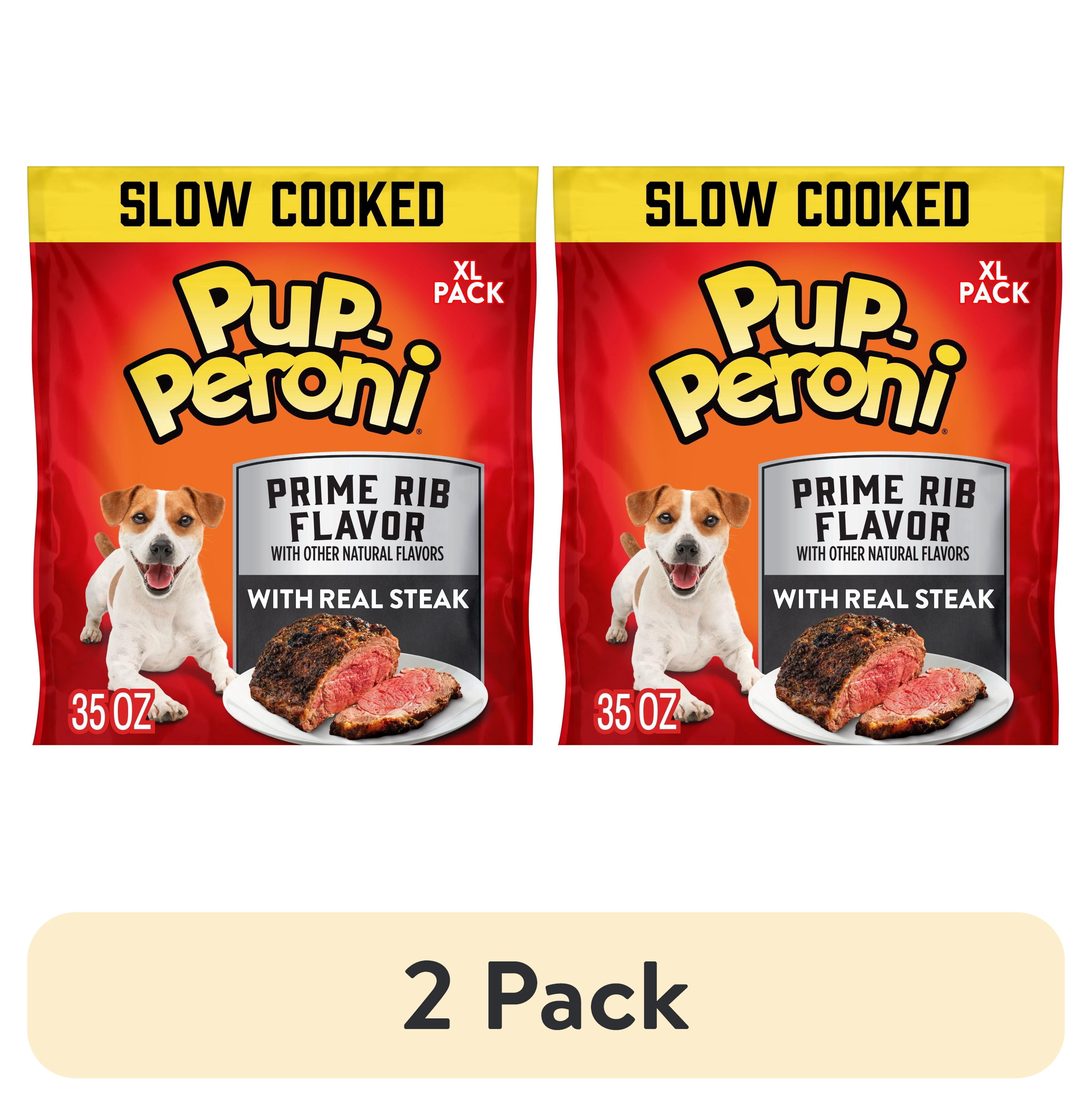 (2 pack) Pup Peroni Prime Rib Flavor Dog Treats, 35 oz Bag
