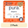 thumbnail image 1 of (2 pack) Pura Sensitive Soft Sustainable Baby Diapers Size 2, 174 Count (Choose Your Size and Count), 1 of 11