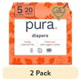 thumbnail image 1 of (2 pack) Pura Sensitive Soft Sustainable Baby Diapers Size 5, 20 Count (Choose Your Size and Count), 1 of 11