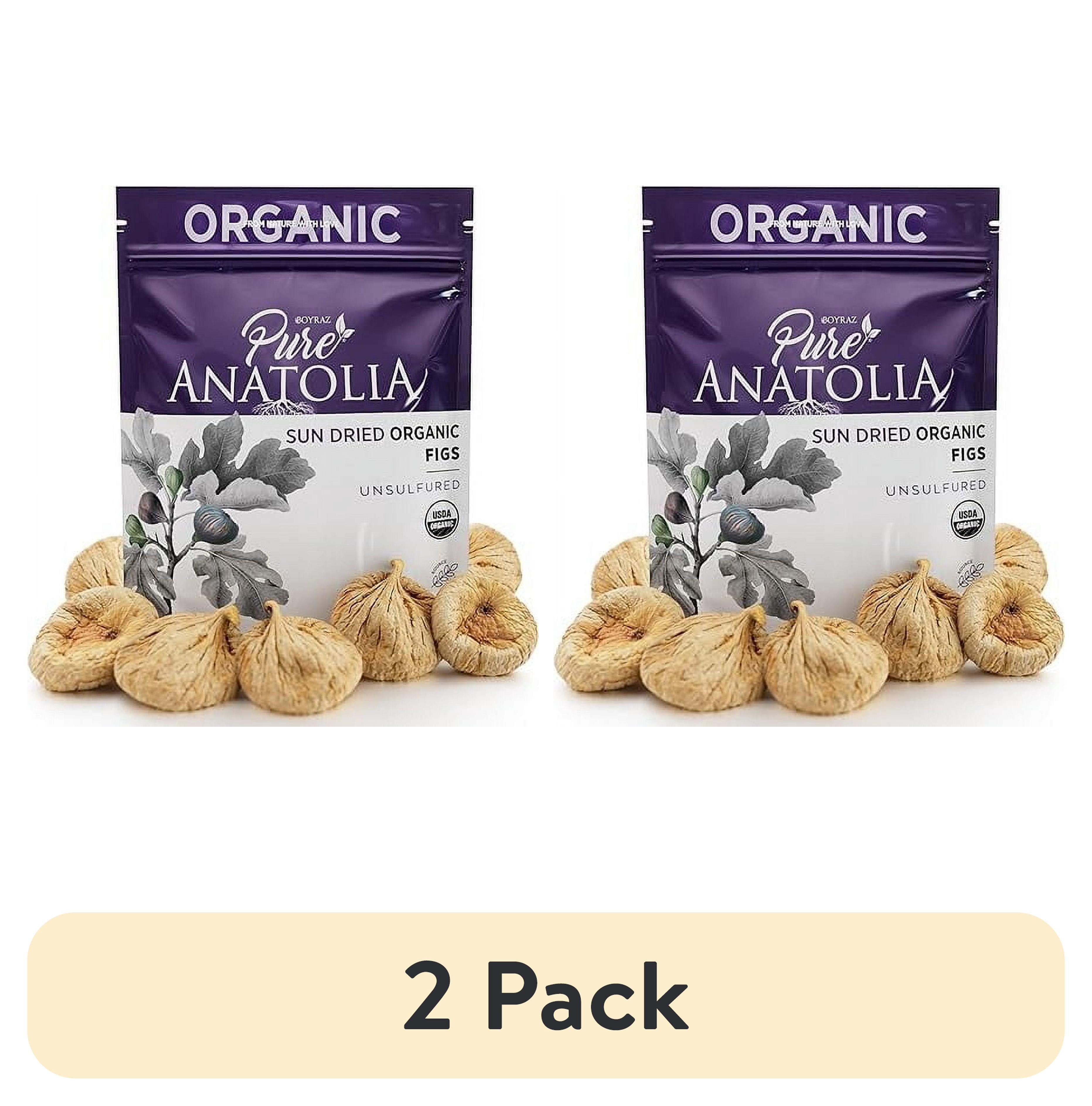 (2 pack) Pure Anatolia Organic Sun-Dried Figs, 100% Turkish, 5oz Pouch