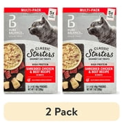(2 pack) Pure Balance Gourmet Cat Treat Starters, Shredded Chicken & Beef Recipe, 1.4 Oz, 5 Pack
