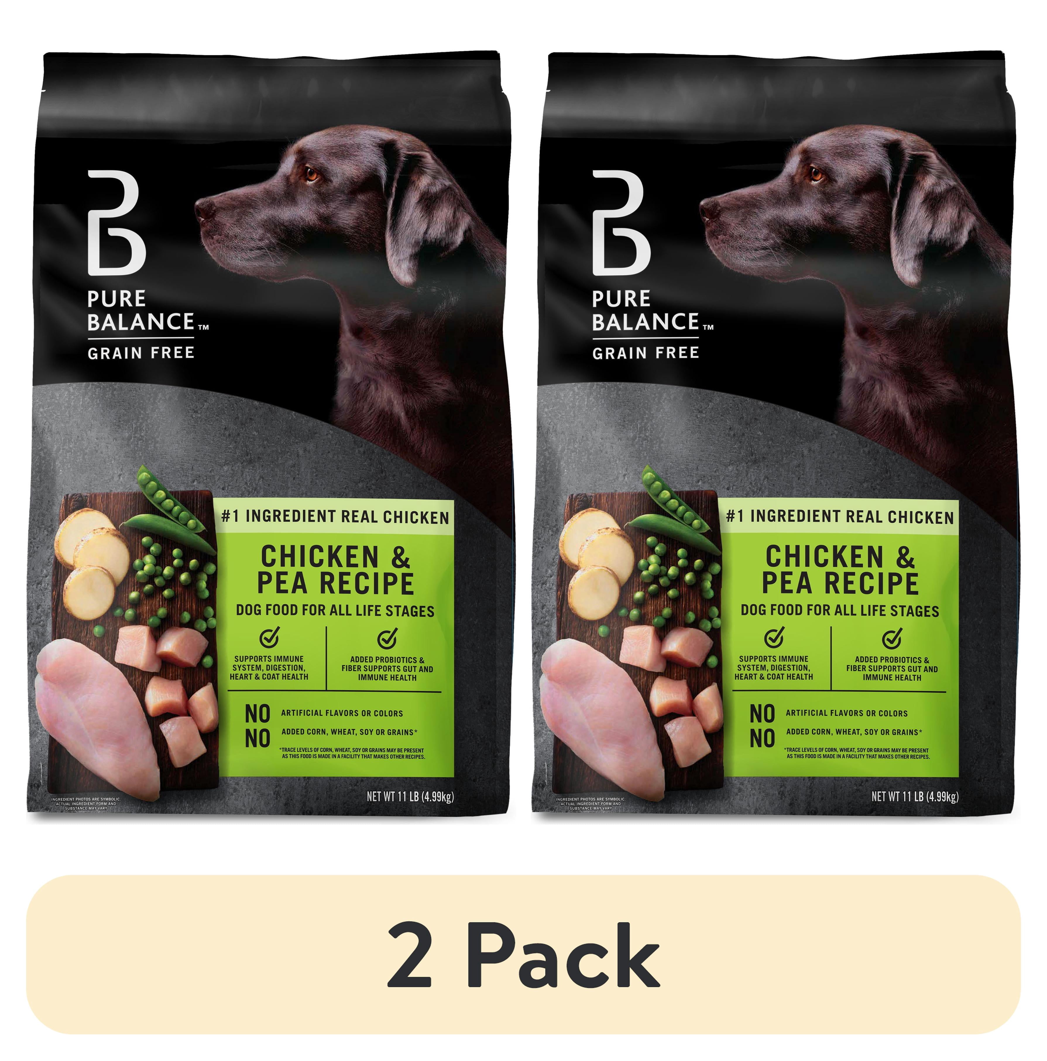 (2 pack) Pure Balance Grain-Free Chicken and Pea Recipe Dry Dog Food, 24 lbs