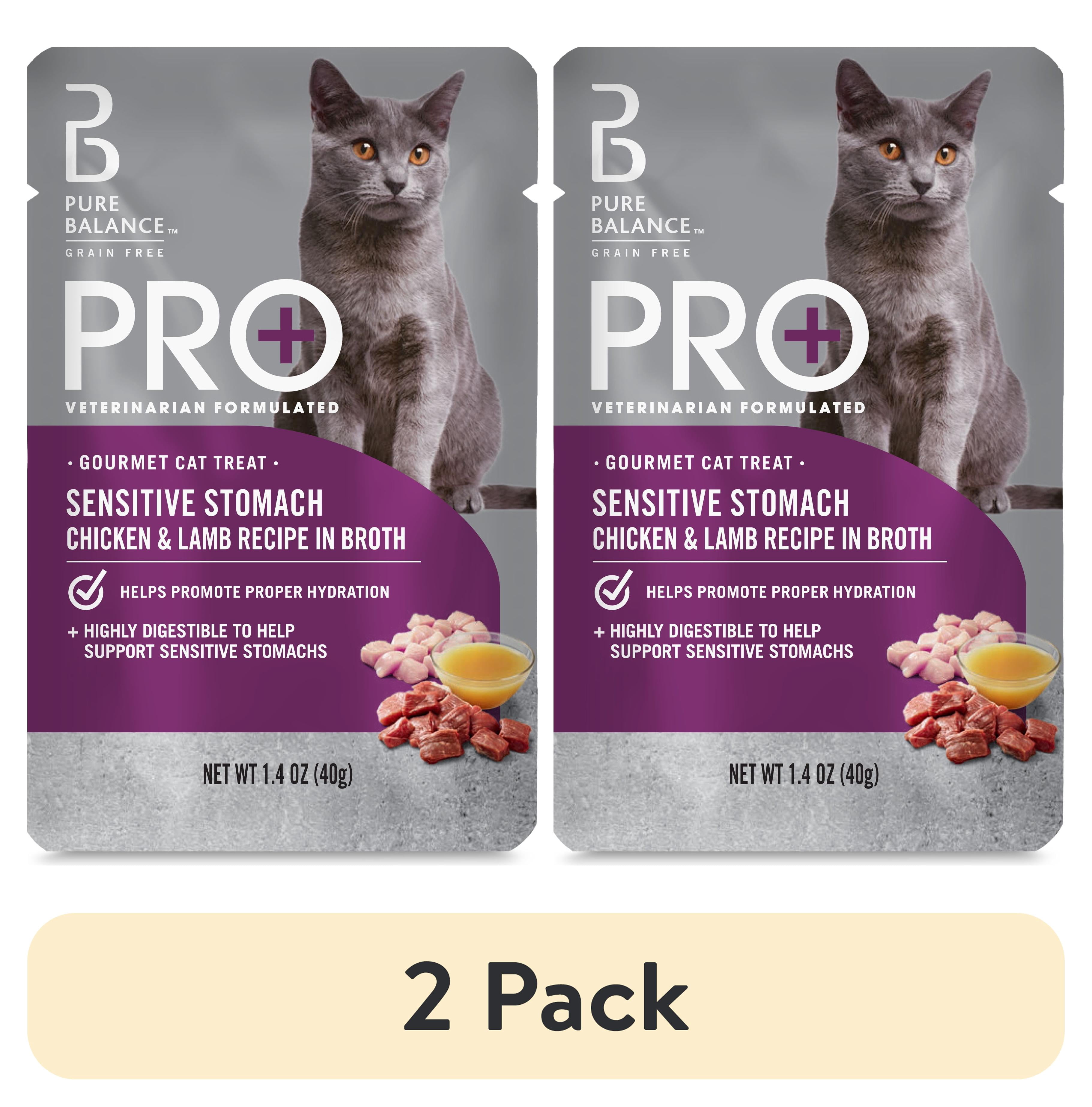 (2 pack) Pure Balance Pro+ Sensitive Stomach Chicken & Lamb Recipe in Broth, 1.4 oz