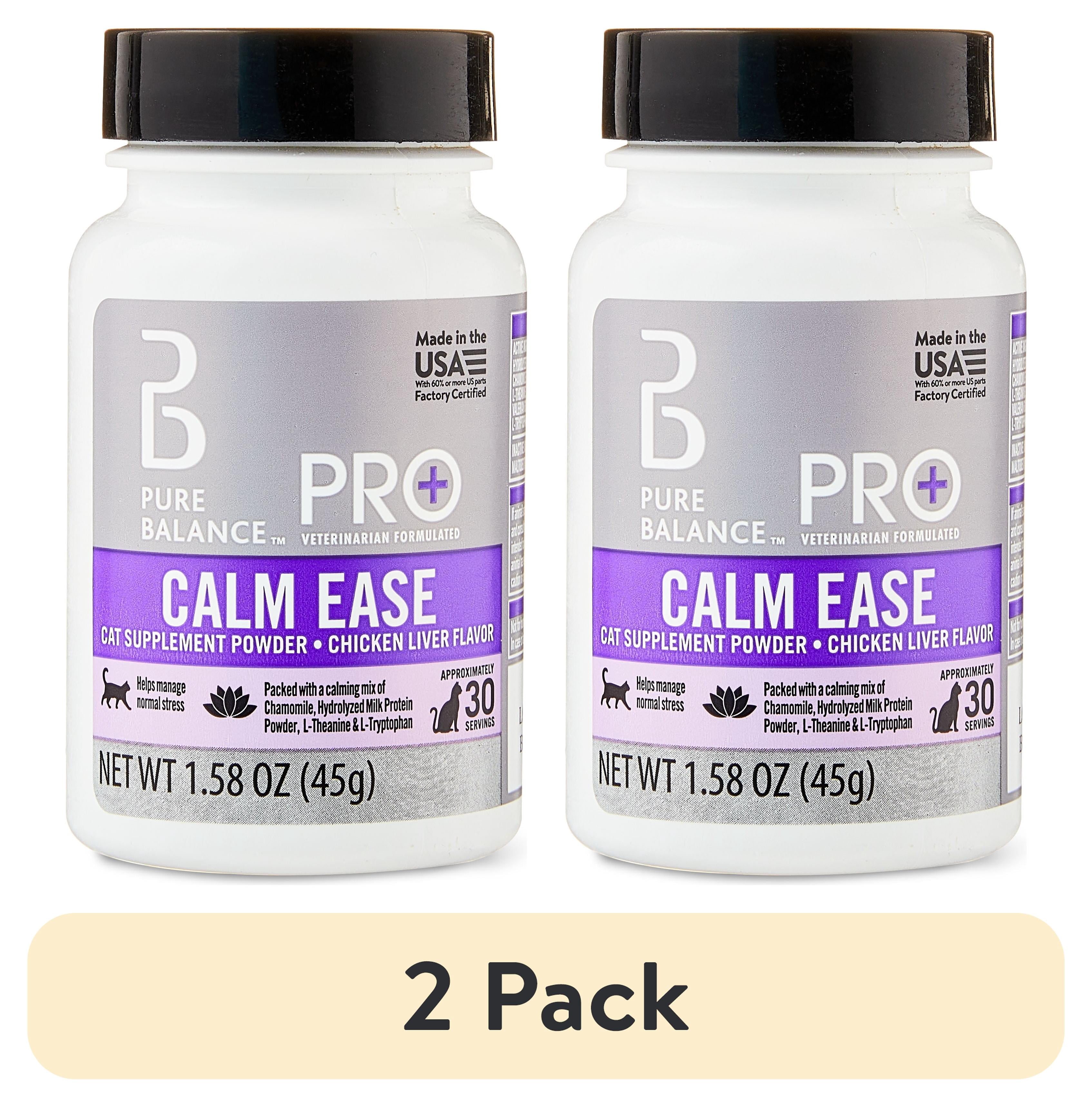 (2 pack) Pure Balance Pro+ Calm Ease for Cats, Chicken Liver Flavor, 30 Servings