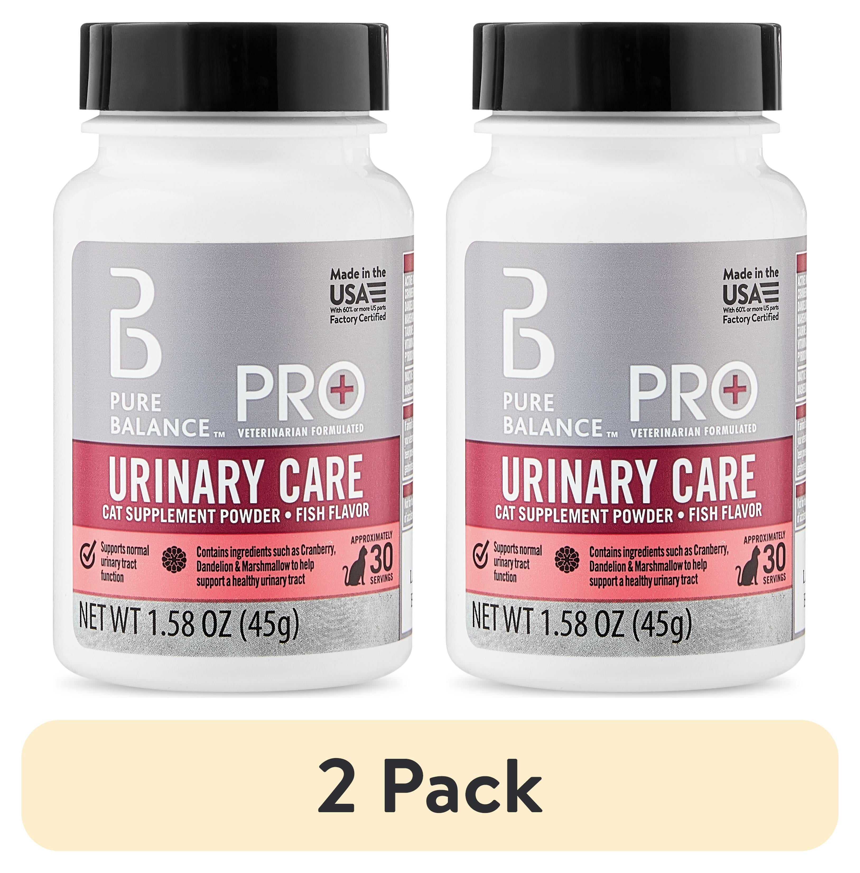 (2 pack) Pure Balance Pro+ Veterinarian Formulated Urinary Care for Cats, Fish Flavor, 30 Servings