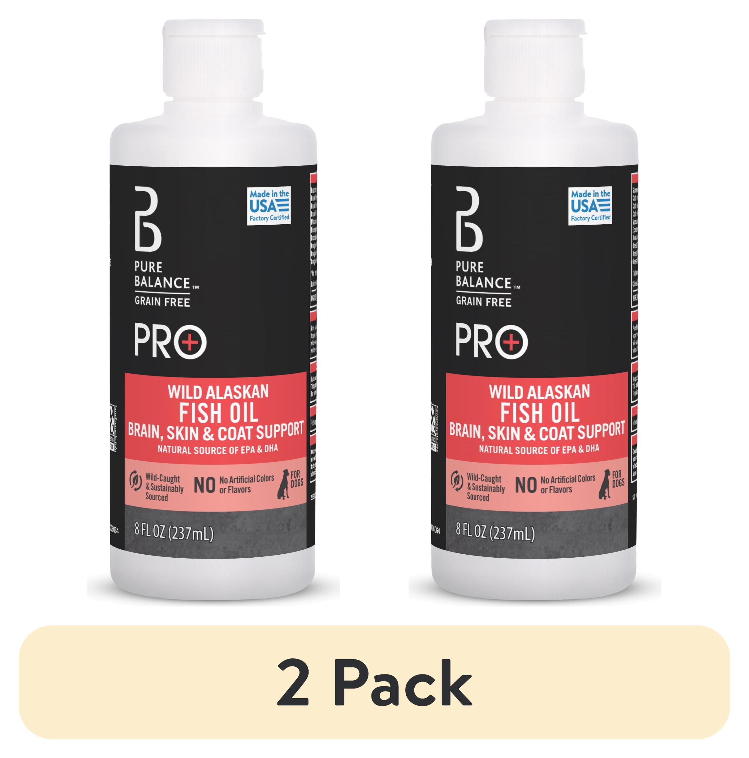 (2 pack) Pure Balance Pro+ Wild Caught Alaskan Fish Oil Supplement for Dogs, 8 fl oz