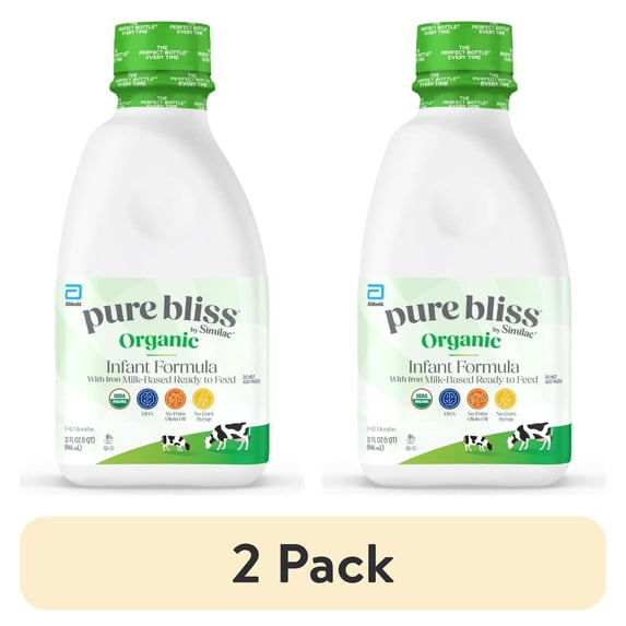 (2 pack) Pure Bliss by Similac Organic Infant Formula Ready to Feed, 32-fl-oz Bottle